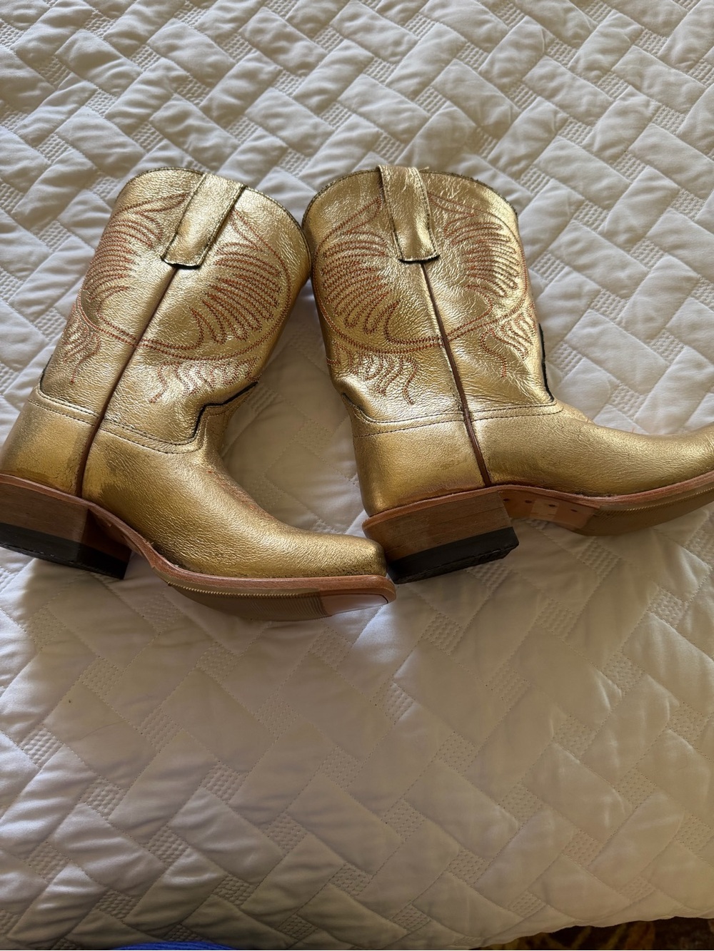Gold Western Cowboy Boots